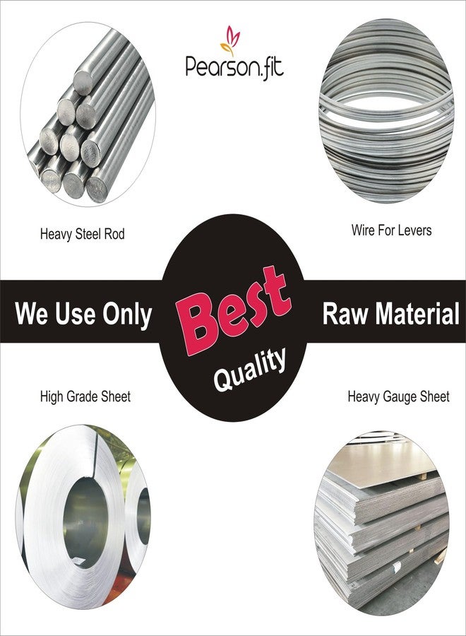 Pearson.fit قفل بيرسون فيت 1 مع 10 مفاتيح | قفل ومفاتيح | قفل باب للمنزل | قفل دائري 65 مم | قفل مزدوج | 8 أذرع | قفل فولاذي مقوى شديد التحمل | للشقق المستأجرة، موديل PSD-M65-L1-K10 - Image 4